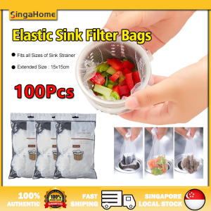 【✅SG stock】100Pcs/Pack Sink Filter Mesh Bags / Kitchen Sink Net Filter Prevent Clogs/ Sink Basket Bag / Drain Strainer Filter