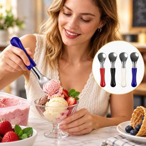 ADAM Contoured Handle Ice Cream Spade Broad Head Stainless Steel Ice Cream Scoop Durable Reusable Gelato Spatula Ice Cream Serving