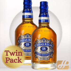 [TWIN PACK] Chivas Regal 18 Years: Intensely Rich Flavour and Luxurious Complexity  Whisky  75cl 40% | Bundle of 2 Promotion |