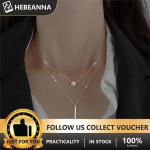 hebeanna สร้อยคอจี้เงินสร้อยคอสี่เหลี่ยมรูปทรงเรขาคณิตแฟชั่นผู้หญิงที่เรียบง่าย