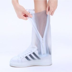 NAK Reusable PVC Waterproof Shoe Cover Transparent Waterproof Shoes Cover 40cm Height
