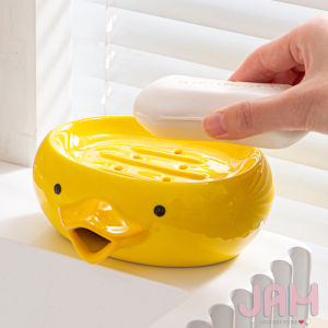 little yellow duck ceramicsHome Bathroom Jewelry Rack Soap Dish Soap Holder Drain Soap Box Rack Soap and organizer/J047