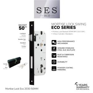 Body Kunci Pintu - Mortise Lock SES ECO E2030 - 50mm BM