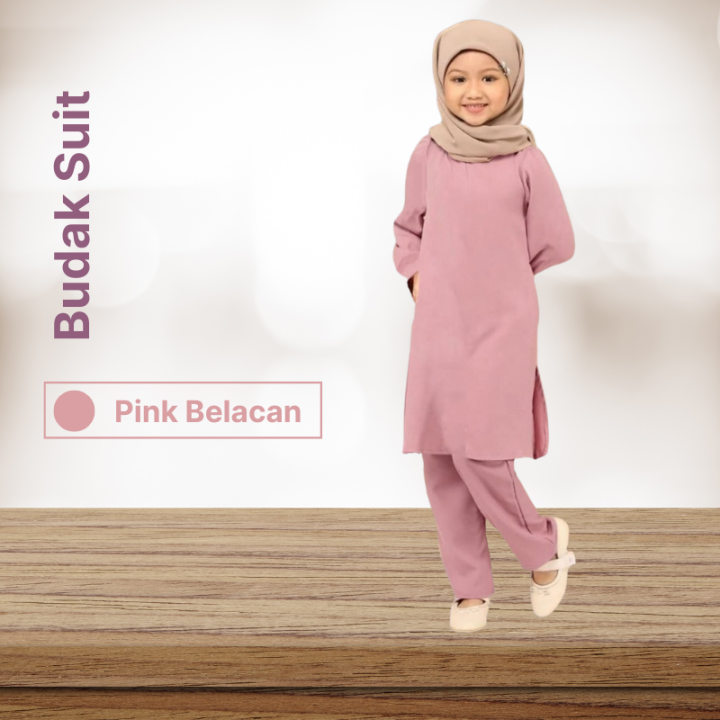 Premium Wear Baju Kurung Budak Karta Suit Muslima Perempuan Suit Set Harga Borong Lazada 