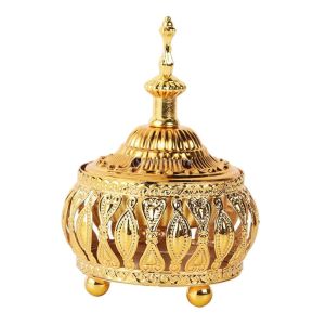 ECOCOKU Arabic Style Middle Eastern Incense Holder Handmade Creative Hollow Tower Burner Elegant Hollow Arabian Incense Burner Home Decoration