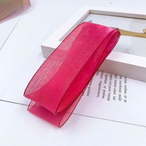 Dây Ruy băng voan tuyết ST GROUP có viền màu pastel dài 80cm rộng 3.8cm Ribbon voan trang trí quà phụ kiện thủ công DIY