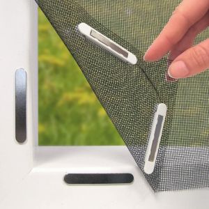 DAN LE with Innovative ic Fastening ic Window Screen Insect Proof Adjustable Size Window Flyscreen Easy-to-Install No Drilling Required Window Screen Cover Home Use