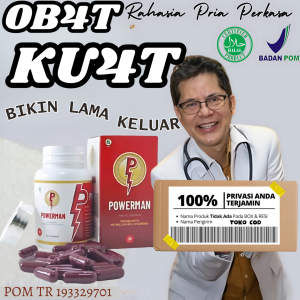 obat kuat tahan buat lelaki PowerMan Obat Tradisional Herbal untuk Pria Dewasa Tahan Lama 30 kapsul