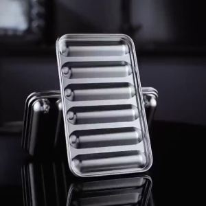 Handmade 6 Bulkhead Hot Dog Mould / Sausage Mould Stainless Steel 304 Material