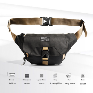 Tas Selempang Tas Pria Distro Waistbag Waterproof Tas Pinggang Outdoor Premium
