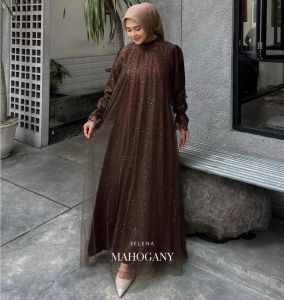 COD Selena Dress Silk apk Tille Brokat Dress Kondangan Dress Dewasa Terbaru Dress Lebaran Viral