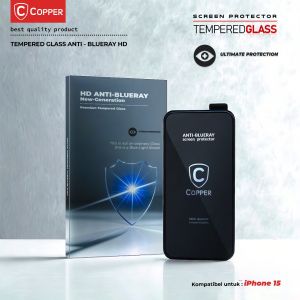Tempered Glass Blueray Iphone 15 - COPPER FULL GLUE