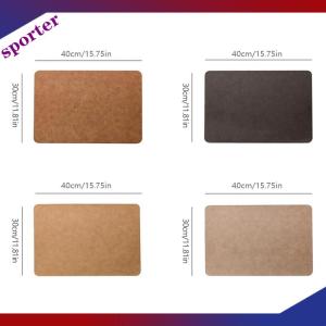 Sporter 1pcs ánh sáng sang trọng rắn da placemat Cà Phê Nâu PU bảng Mat không thấm nước oilproof cách nhiệt tấm Bát Pad Bảng trang trí nội thất