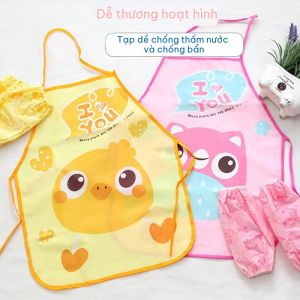 Tạp Dề Cho Bé Học Vẽ Chơi Đất Nặn Hoặc Tập Theo Mẹ Làm Bếp Dễ Thương Chống Thấm Nước