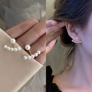 Korean New Style S925 Silver Needle Tulip Flower Earrings Pearl Earrings Niche Design Temperament Earrings Literary Light Luxury Earrings High-end Earrings Fashionable Earrings Subang耳环耳钉