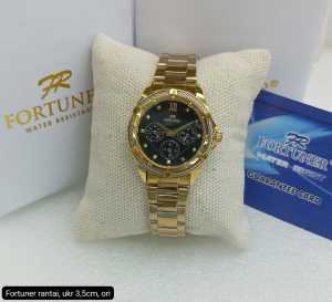 Jam Tangan Wanita Fortuner Analog Original Rantai Stainless Steel
