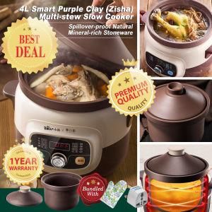 Bear DDG-D40N6 4 Liter Smart Purple Clay (Zisha) Multi-stew Slow Cooker 紫砂电炖锅 Preserves Nutrients of the Food