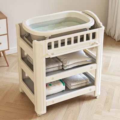 INSTOCK - 2-in-1 Baby Care Nursing Multi-Functional Changing Table Clothes Cabinets Space Saver Storage Box Storage Cabinet Wardrobe Organizer Cabinet Storage Rack Storage Shelf