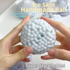 LUSIT Shapeable Vacuum Squishy Slow Rising Soft Stress Ball Noisy Sand Squeeze Toy for Stress Relief