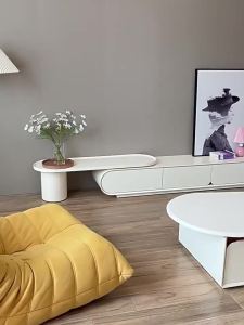 Retractable Coffee Table TV Cabinet Combination Small Apartment Platform Locker