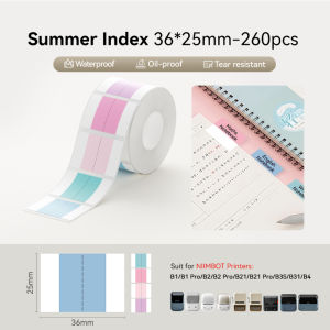 【Index Stickerl】NIIMBOT B1/B1Pro/B2/B2Pro/B21/B21Pro/B3S/B31/B4 Index Sticker Waterproof Oil Proof Note Folder Bookmark Marks Thermal Label Paper