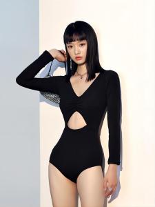 Tay áo dài áo tắm một mảnh xẻ cao nữ Chân trang phục bơi Cho Phụ Nữ thể thao gợi cảm Bodysuit Bodycon Backless Hàn Quốc-Phong Cách eo cao Thời Trang Lướt Sóng 2024 Thiết Kế Mới U Gonna S