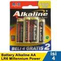 BATERAI ABC Alkaline AA/A2 & AAA/A3 | 1.5V Isi 4+2 | Baterai | Batre | Batrei | Battery | Tahan Lama | Untuk Mainan. 