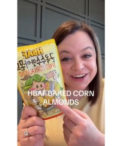 HBAF Baked Corn Almond 190g – Korean Roasted Almond Snack