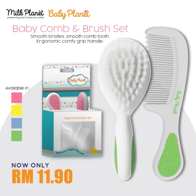 Baby Planet Newborn Brush and Comb Set Gentle Scalp Ergonomic Design