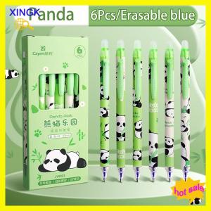 XINGK 6PCS dễ thương capybara Panda Gel bút thiết lập xóa được bút văn phòng trường nguồn cung cấp Kawaii thẩm mỹ văn phòng phẩm