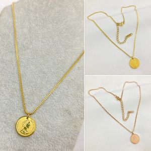 Kalung Titanium Wanita Simple Rantai Italy Koin Fashion Korean Style Aksesoris Perhiasan Cewe