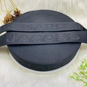 Aksesoris Tas Tali Bisban / Webbing MA*C JAC*BS (TEBAL) - BLACK 5 cm (PREMIUM IMPORT) - Aksesoris