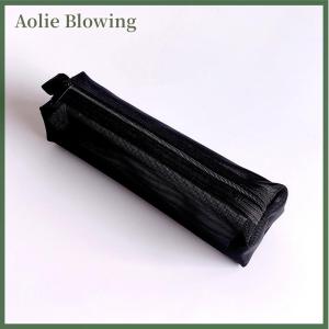 Aolie Makeup Pouch Lipstick Makeup Brush Storage Bags Student Transparent Mesh Pencil Case Ins Travel Cosmetic Organizer For Women