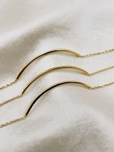 925 ชุบทองแท้ 18 กะรัต สร้อยข้อมือโซ่ บาร์โค้ง ราคาเสร็จสิ้น และทำจากเงิน