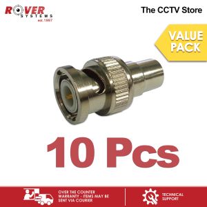 Rover Systems RCA Jack to BNC Plug CCTV Connector RCAJBNCP 10pcs / pack