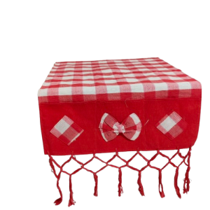 Taplak Alas Kulkas Motif Kotak-kotak Warna Merah