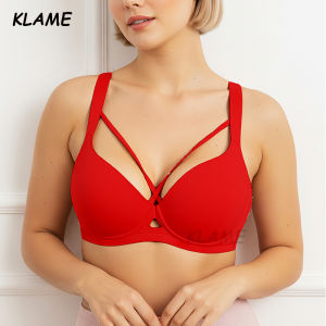 KLAME BCDE Plus Size 3D Thin Cup Womens Seamless Gathering Soft Support Wired Push-up Bra KLM1373