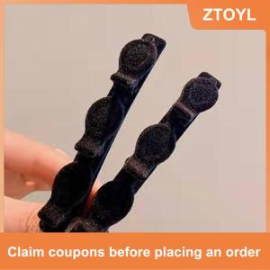 【ZTOYL】 Flocked Bangs Hair Clip Headwear Duckbill Hair Claws Barrettes Vintage Hair Clips Hairgrip Braided Fashion Hairpins Hair Accessories Headwear