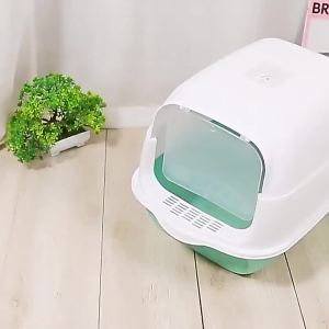 Cat Litter Fully Enclosed Cat Toilet Extra Large Deodorizing Splash-Proof with Sand for Kittens Cat Supplies