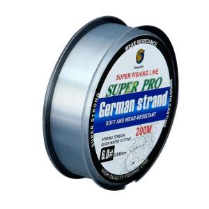 Senar Pancing Anti Keriting Warna Hijau Transparan Mudah Tenggelam Kuat Halus Tahan Lama German 200m Nylon Fishing Line