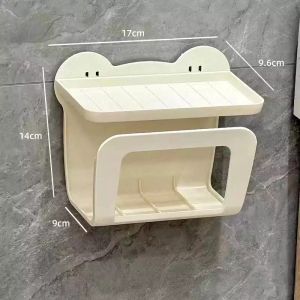 Wall Mounted Tissue Storage Box Easy Access Kitchen Towel Container No Drill Tissue Holder For Bathroom