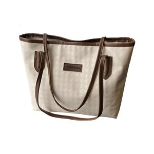 กระเป๋าถือหนัง PU สำหรับผู้หญิงกระเป๋าสะพายไหล่พร้อมสายรัดกว้างกระเป๋าถือความจุเยอะ