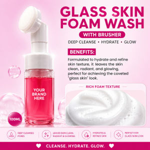 Glass Skin Facial Foam Wash with Brusher 100ml