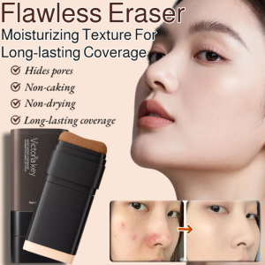 Double-Headed Foundation Stick with Brush Korean Makeup Eraser Concealer Moisturizing Lightweight Natural Matte Foundation