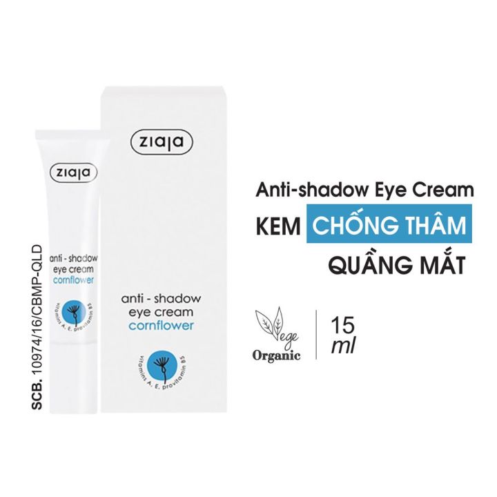 Kem mắt ziaja Antishadow Eye Cream chống thâm quầng mắt 15ml Lazada.vn
