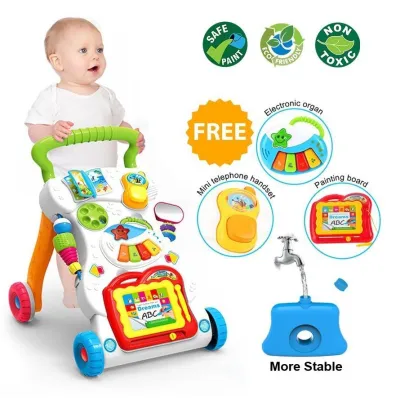 4 in 1 Baby Walker Multifunction Toddler Push Education