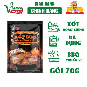 XỐT BBQ ƯỚP NƯỚNG XÁ XÍU GÓI 70G HOÀN CHỈNH ĐA DỤNG VIANCOFOODS VIANCO GIA VỊ VIỆT ẤN