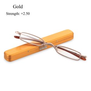 X SHOW Hơi già Di động nhỏ nhỏ Chăm sóc thị giác Kính đọc Ống kính nhựa Kính mắt