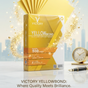 Victory Yellow Woodfree Paper | 500 sheets 1 Ream | Bright Colored Paper for School & Office Use/Legal size