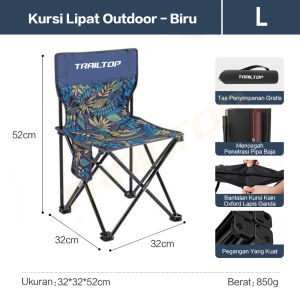 [READY] TrailTop Kursi Lipat Outdoor Kain Oxford Kursi Camping Bulat Moon Kursi Pantai Lipat Portable